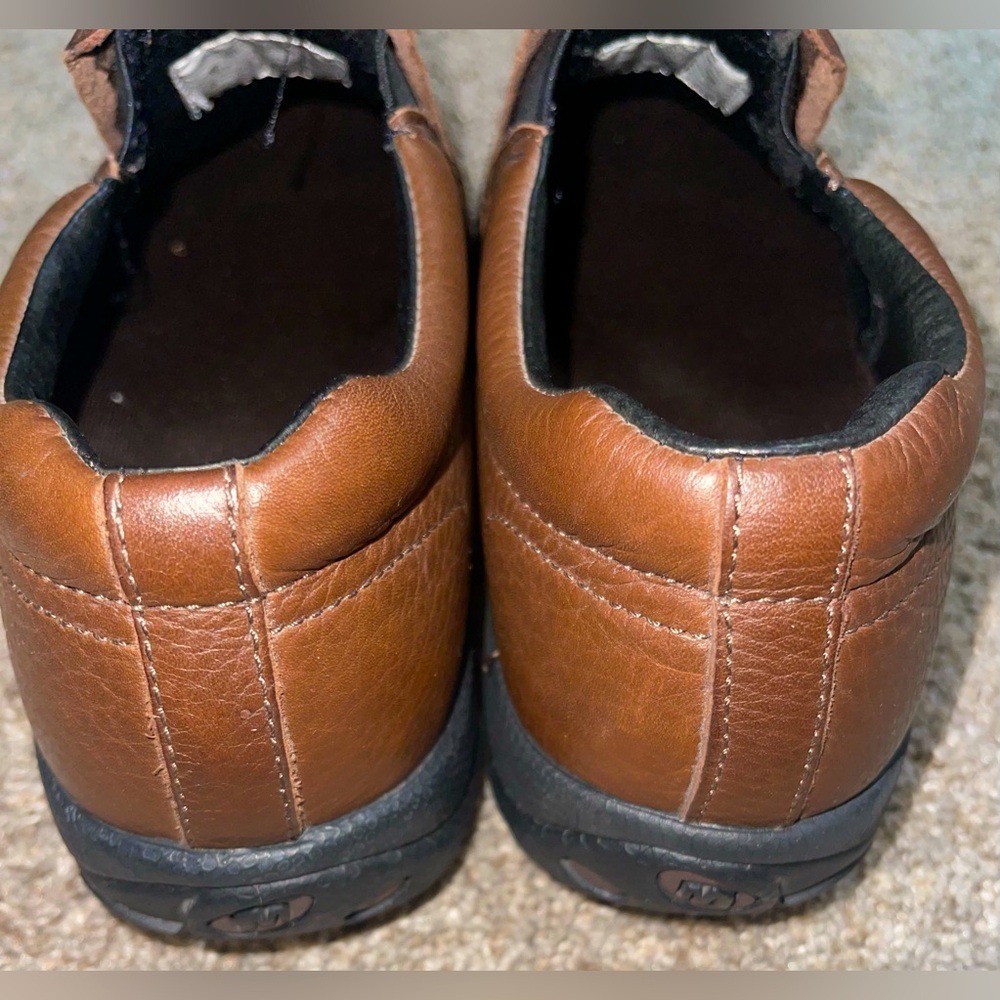 Merrell Moc Ortholite Men’s 10M Leather slip on shoe brown - Picture 4 of 8